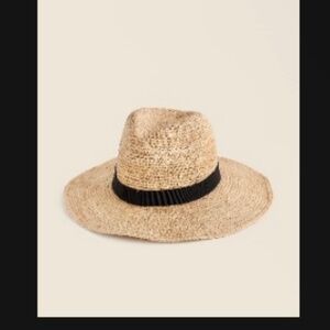 Wide brim packable straw hat